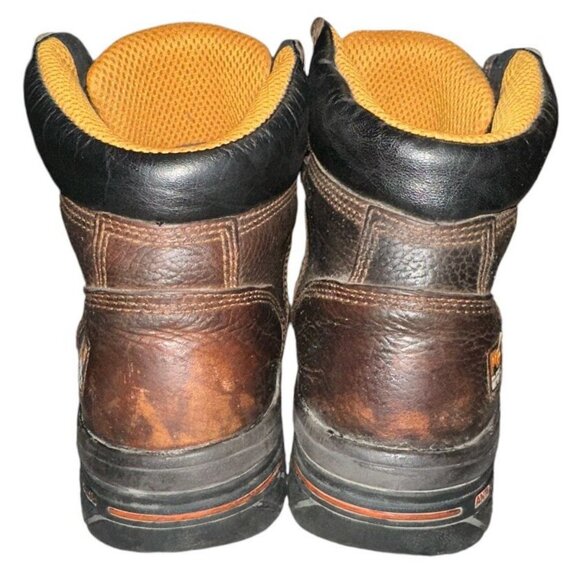 Timberland PRO Helix Work Boots Mens US 10W Brown Alloy Toe EH 86518 Leather 6” - Picture 5 of 9